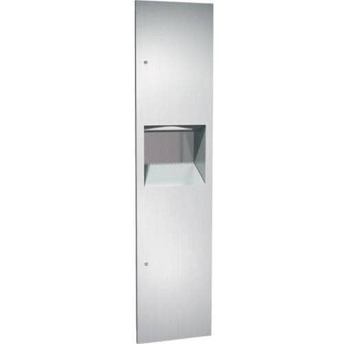 ASI 64676-9 Commercial Surface-Mounted Stainless Steel Combination Unit: Paper Towel Dispenser and Waste Receptacle