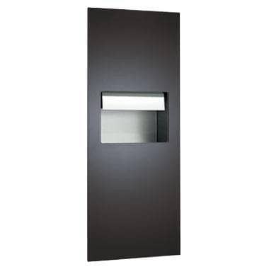 ASI 64696A-41 Black Phenolic Door Battery-Operated Recessed Automatic Roll Paper Towel Dispenser