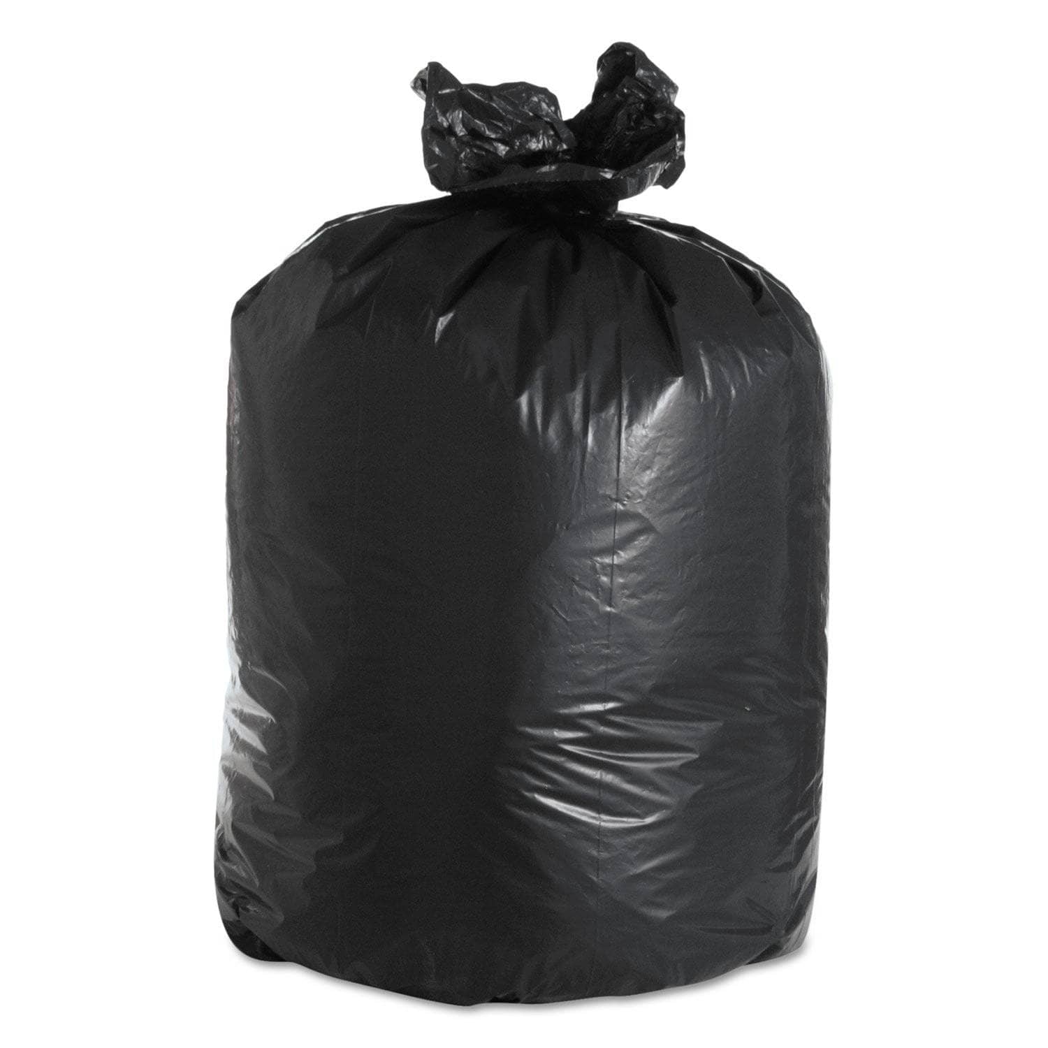 Boardwalk Low Density Recycling Can Liners for 60 Gallon Cans, 2 Mil Thickness, 38 X 58 Size, Black Color, Pack of 100 per Carton - BWK526