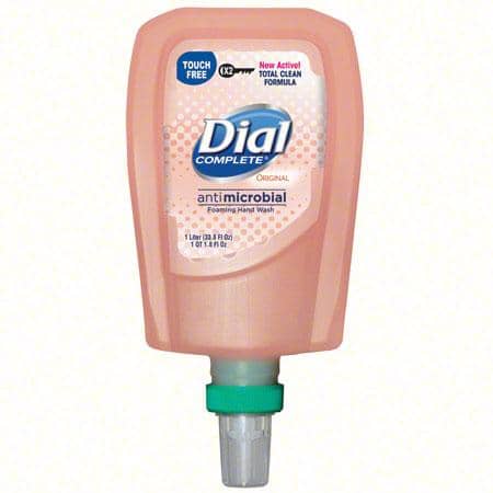 Dial Fit White Touch-Free Automatic Foam Soap Dispenser Kit with 3-Pack Antibacterial Refills - DIALKIT-01, Ideal for Washrooms