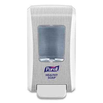 FMX-20 High-Capacity Push-Style Foam Soap Dispenser, 2,000 Milliliters, Dimensions 6.5 X 4.65 X 11.86 Inches, White and Chrome Finish, Pack of 6 per Carton