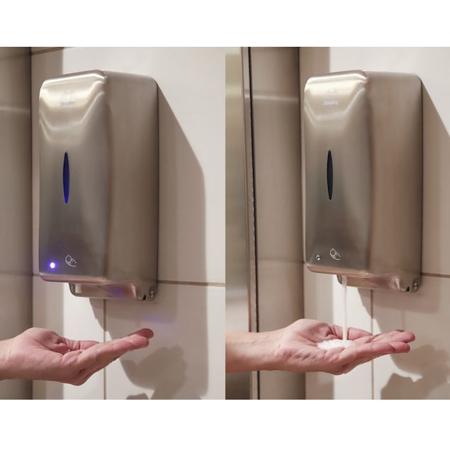 Bradley 6A01-11 Surface-Mounted Automatic Foam Liquid Soap/Sanitizer Dispenser