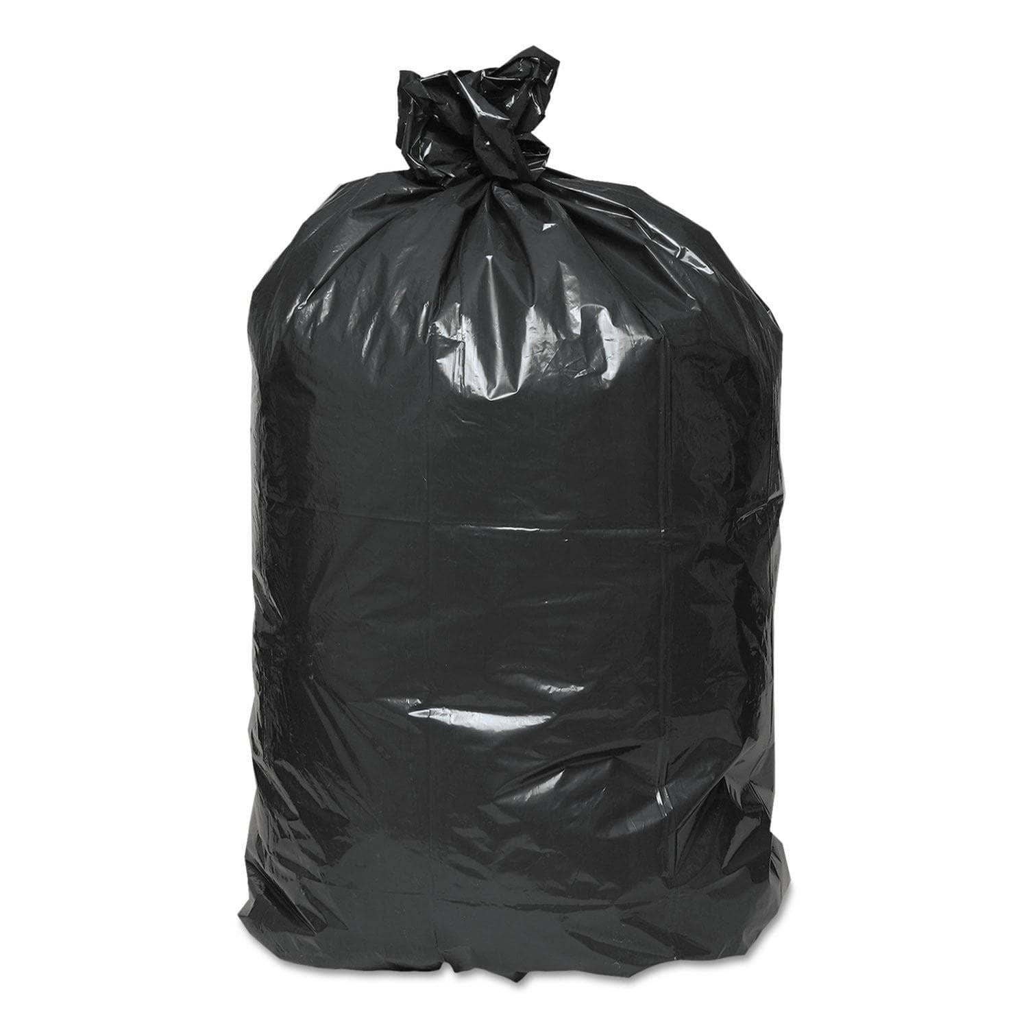 Earthsense 33 Gal 1.25 Mil Black Recycled Can Liners, 100/Carton