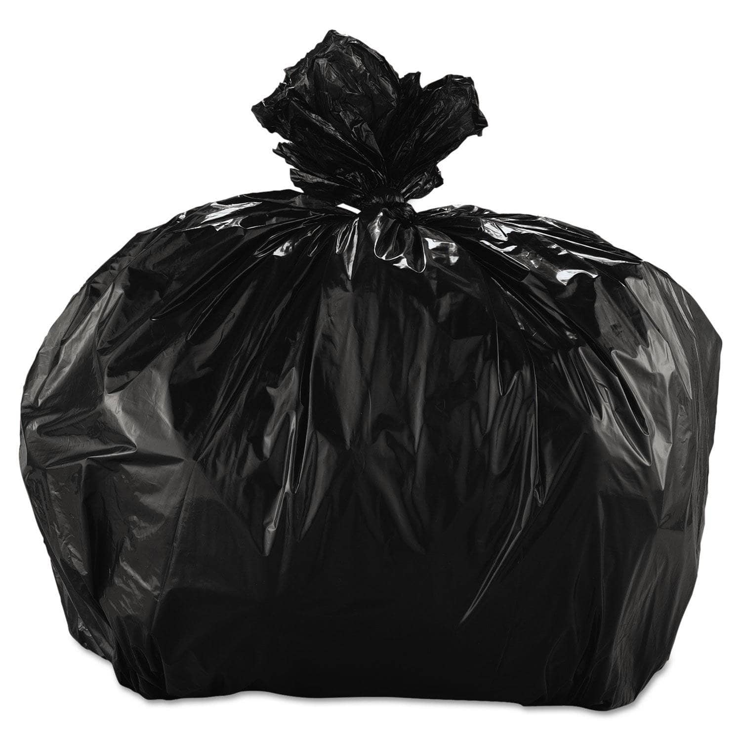 FlexSol 33 Gal, 1.5 Mil, 33 X 39 Black Low - Density Heavy - Duty Can Liners