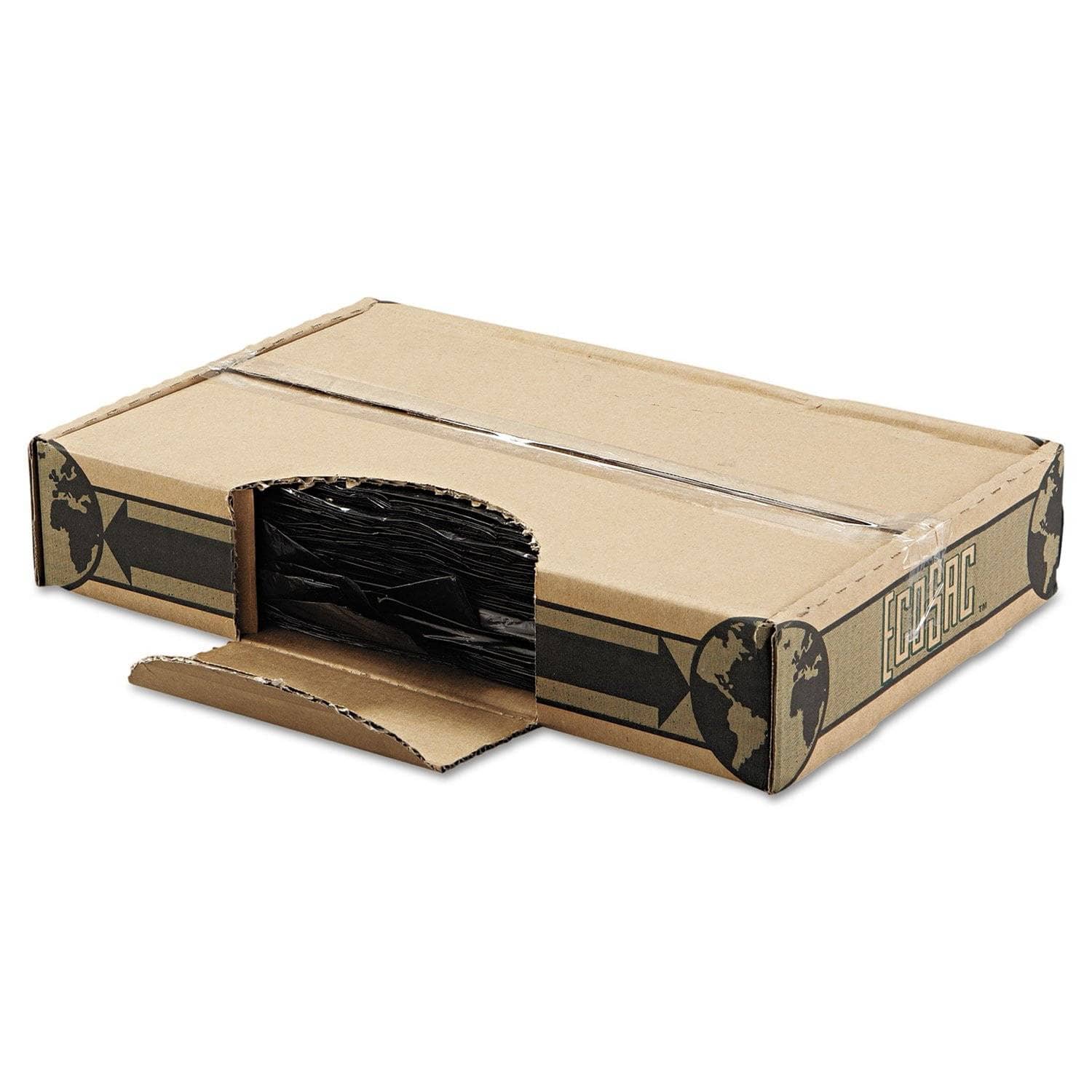 60 Gal Black FlexSol Low-Density Economy Ecosac Can Liners, 100/Carton