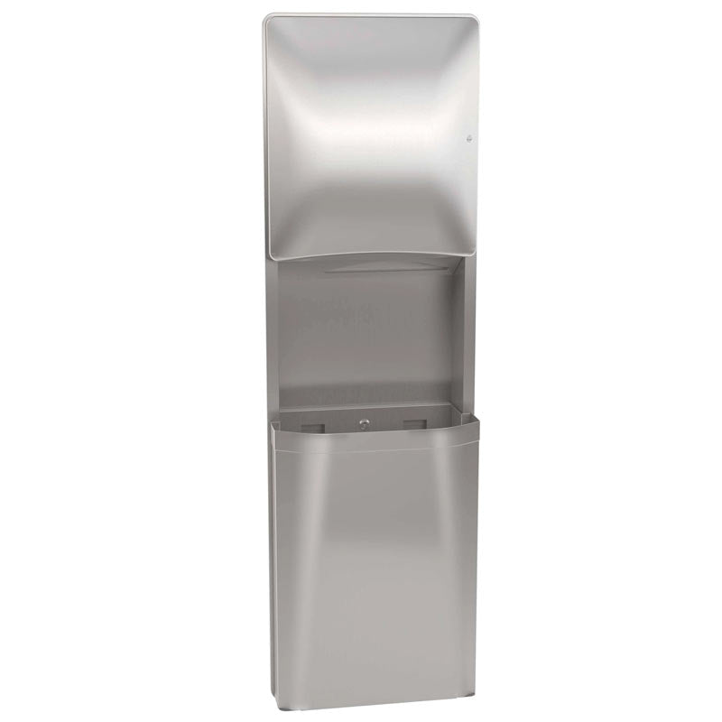 Bradley Recessed-Mounted Stainless Steel 2A25-36 Automatic Toilet Paper Dispenser & Waste Receptacle Combo
