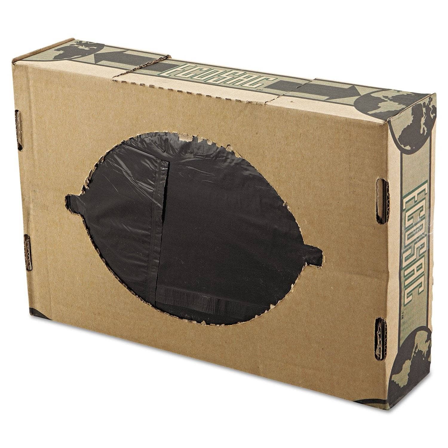 FlexSol Low Density Economical Ecosac Can Liner, 60 Gallon Capacity, 1.54 Mil Thickness, 38 X 60 Size, Black Color, 100 Pieces per Carton - ESXECO60XH