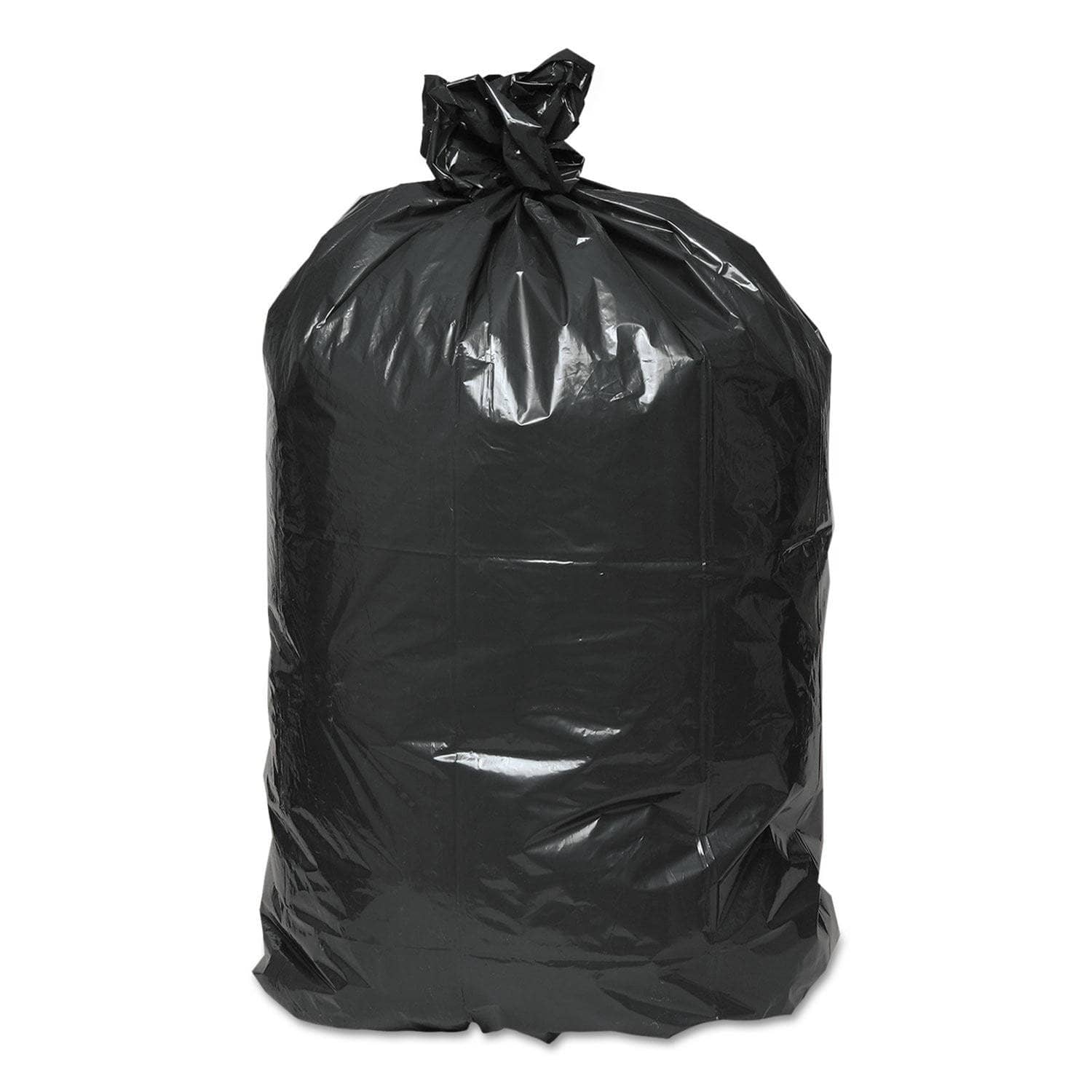 Earthsense Recycled Linear Low - Density Can Liners for 45 - Gallon Trash Cans, 1.25 Mil Thickness, 40 X 46 Size, Black Color, Pack of 100 per Carton - WBIRNW4850