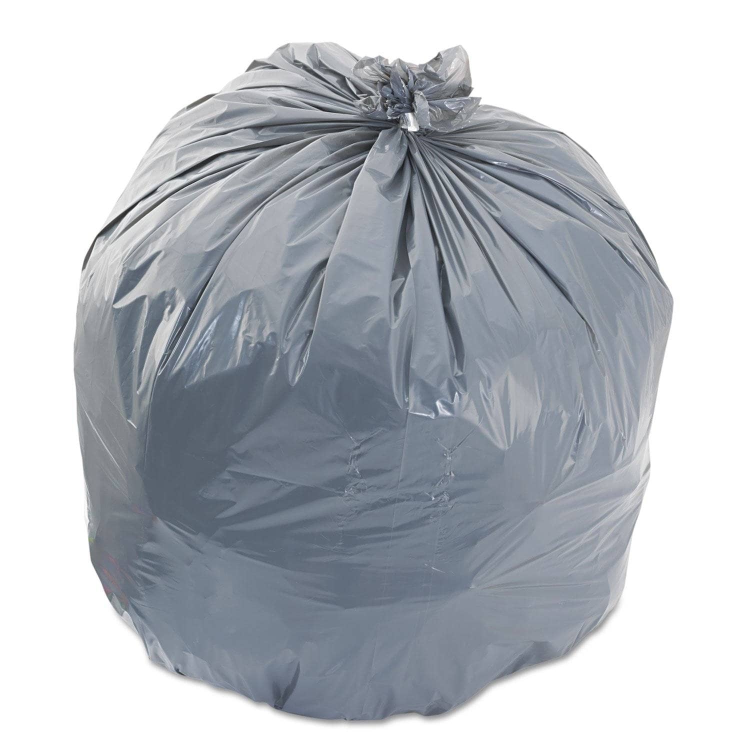 Boardwalk 45 Gal Gray Low - Density Waste Can Liners, 0.95 Mil, 40 X 46, 100/Carton