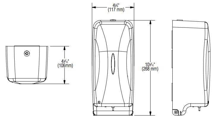 Bradley 6A01-11 Surface-Mounted Automatic Foam Liquid Soap/Sanitizer Dispenser