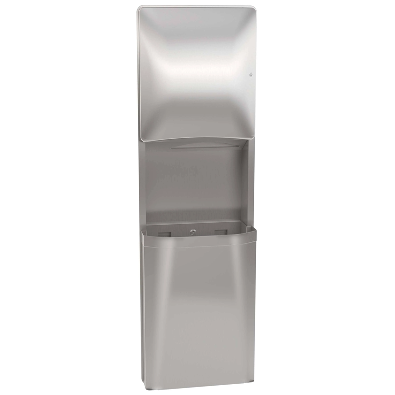 Bradley Surface-Mounted Stainless Steel Automatic Toilet Paper Dispenser & 21-Gallon Waste Receptacle