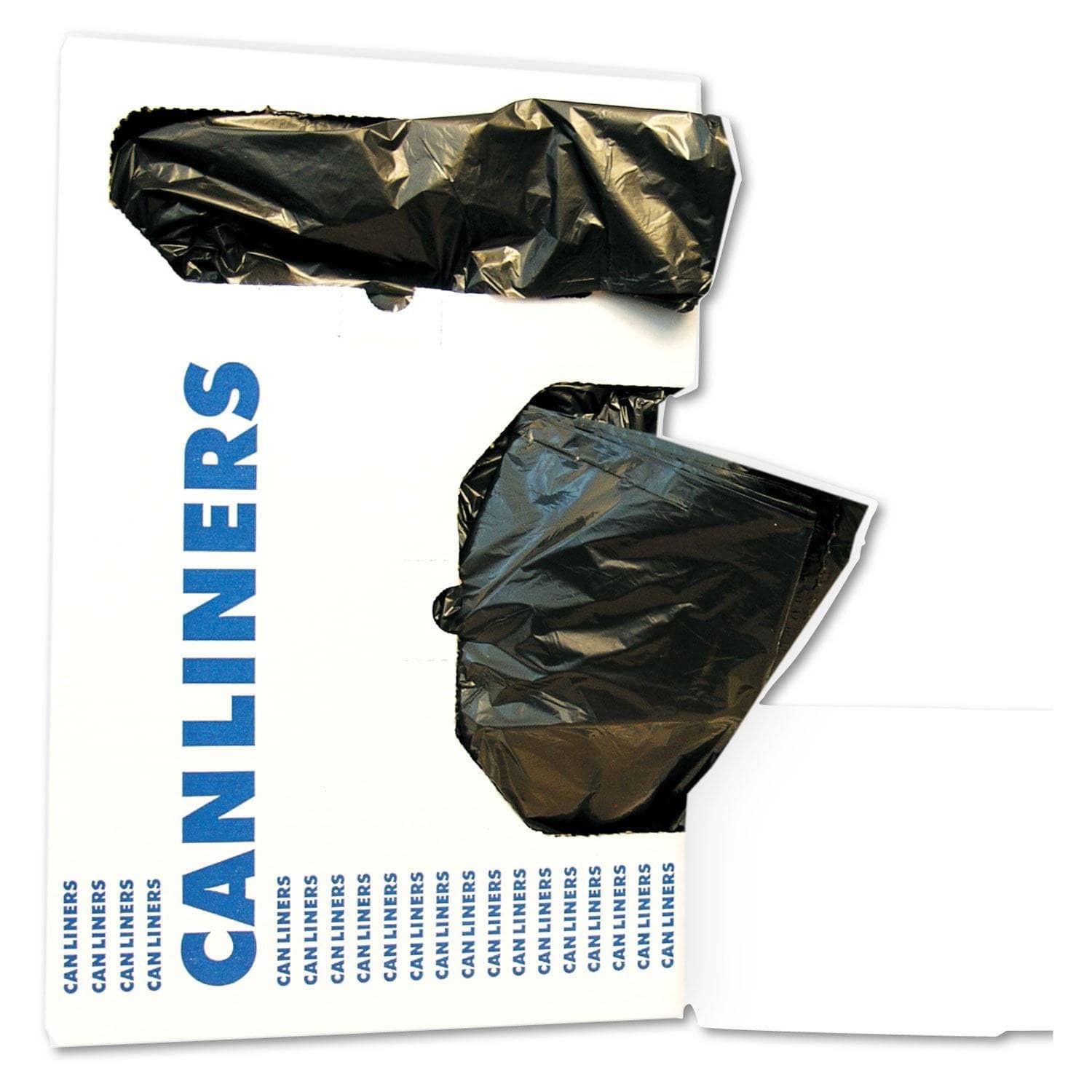 Boardwalk 10 Gal Black Low-Density Waste Can Liners, 0.35 Mil, 24 X 23, 500/Carton - BWK2423L