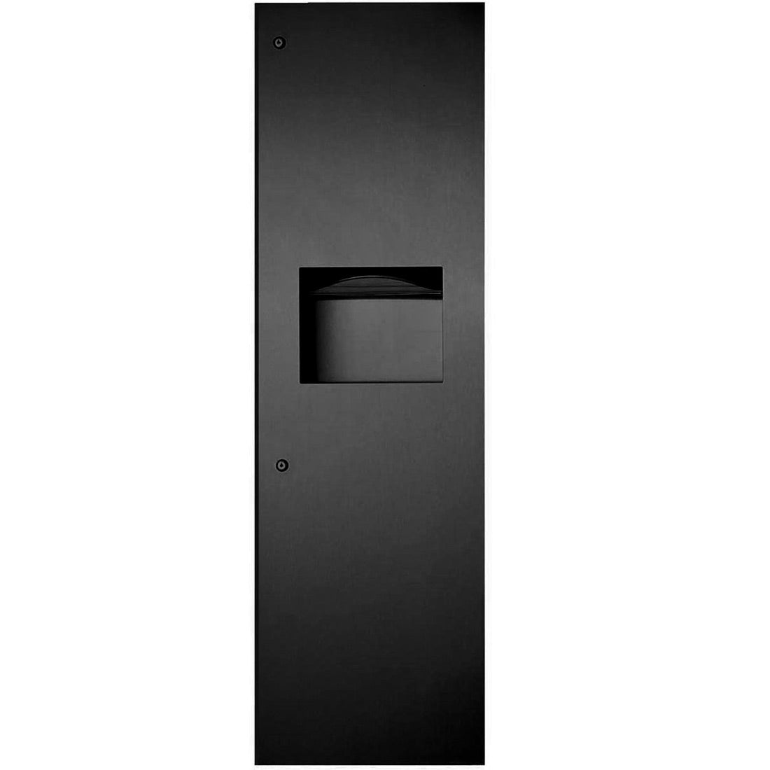Bobrick 39003.mblk High - Quality Matte Black Commercial Towel Dispenser and Waste Receptacle Set
