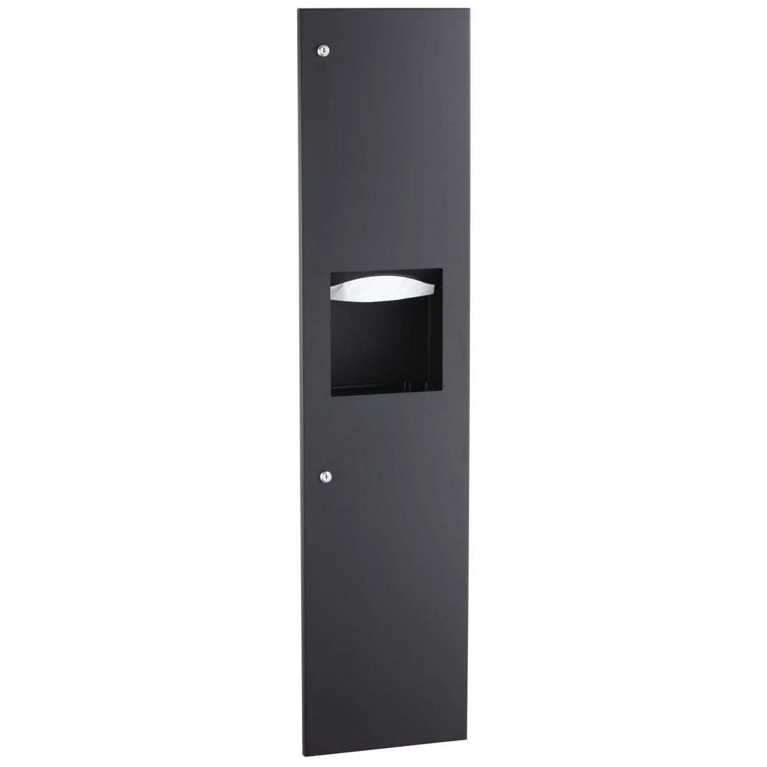 Bobrick 3803.MBLK Matte Black Commercial Towel Dispenser with Leak - proof Waste Bin