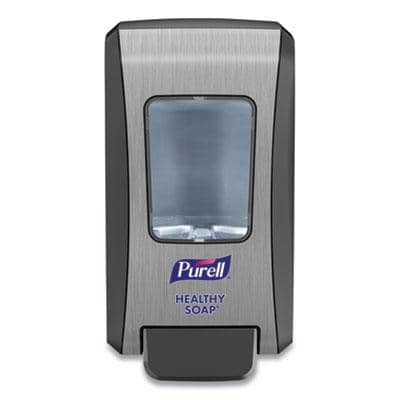 2,000 ML FMX-20 Graphite/Chrome Push-Style Foam Soap Dispenser, 6/Carton