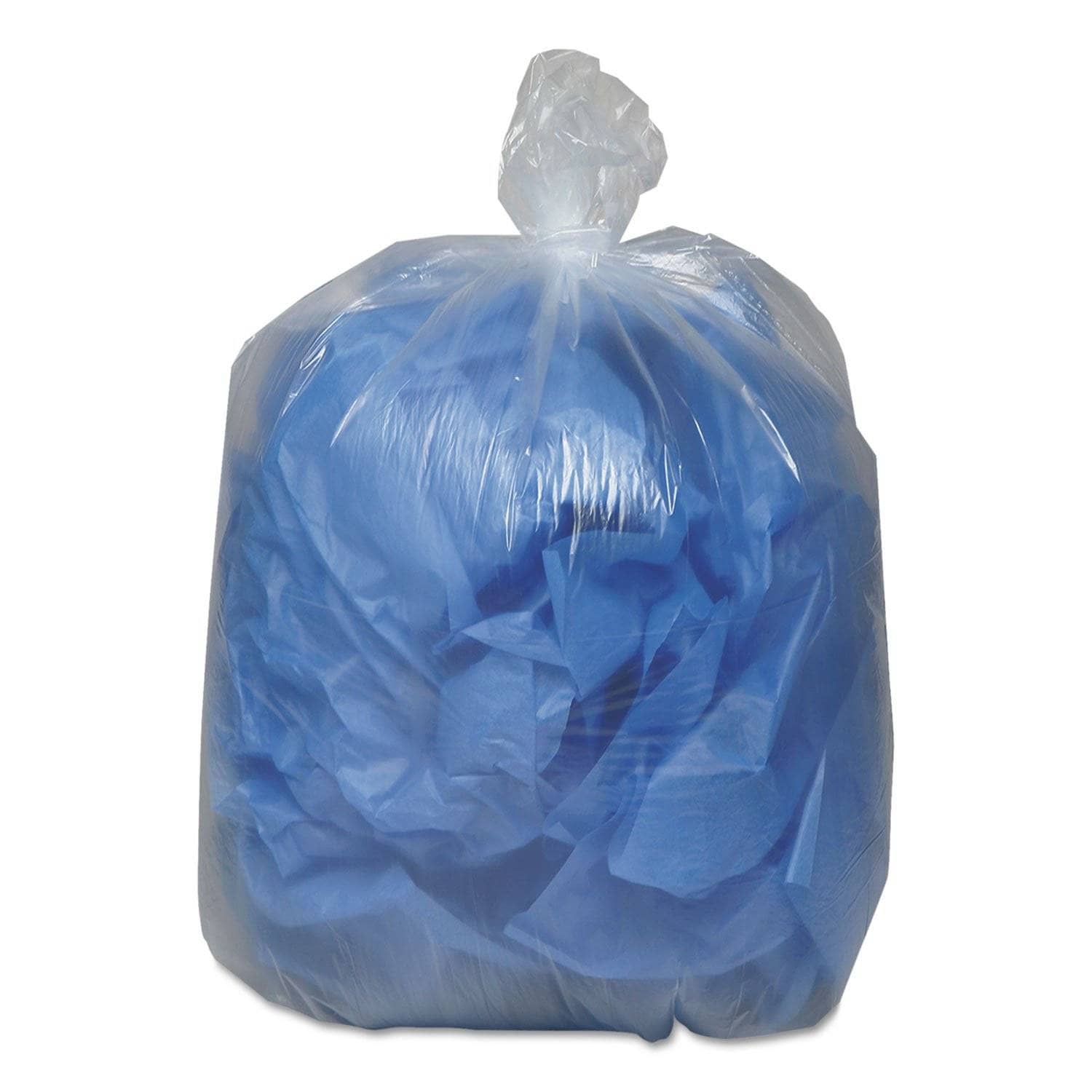 Heavy-Duty 56 Gal Clear Classic Can Liners, 0.9 Mil, 43 X 47, 100/Carton - WBI434722C