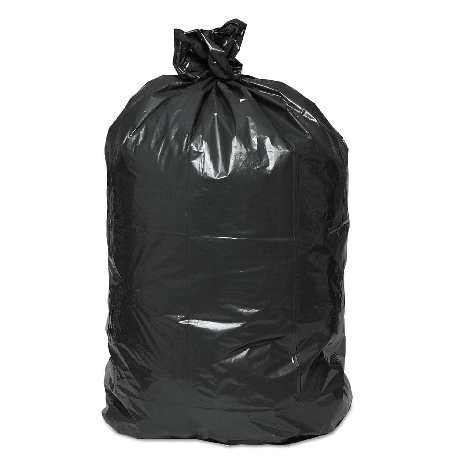 Boardwalk Low - Density Recycled Can Liners for 40 - 45 Gallon Cans, 1 Mil Thickness, 40 X 48 Size, Black Color, 100 Pieces per Carton - BWK527