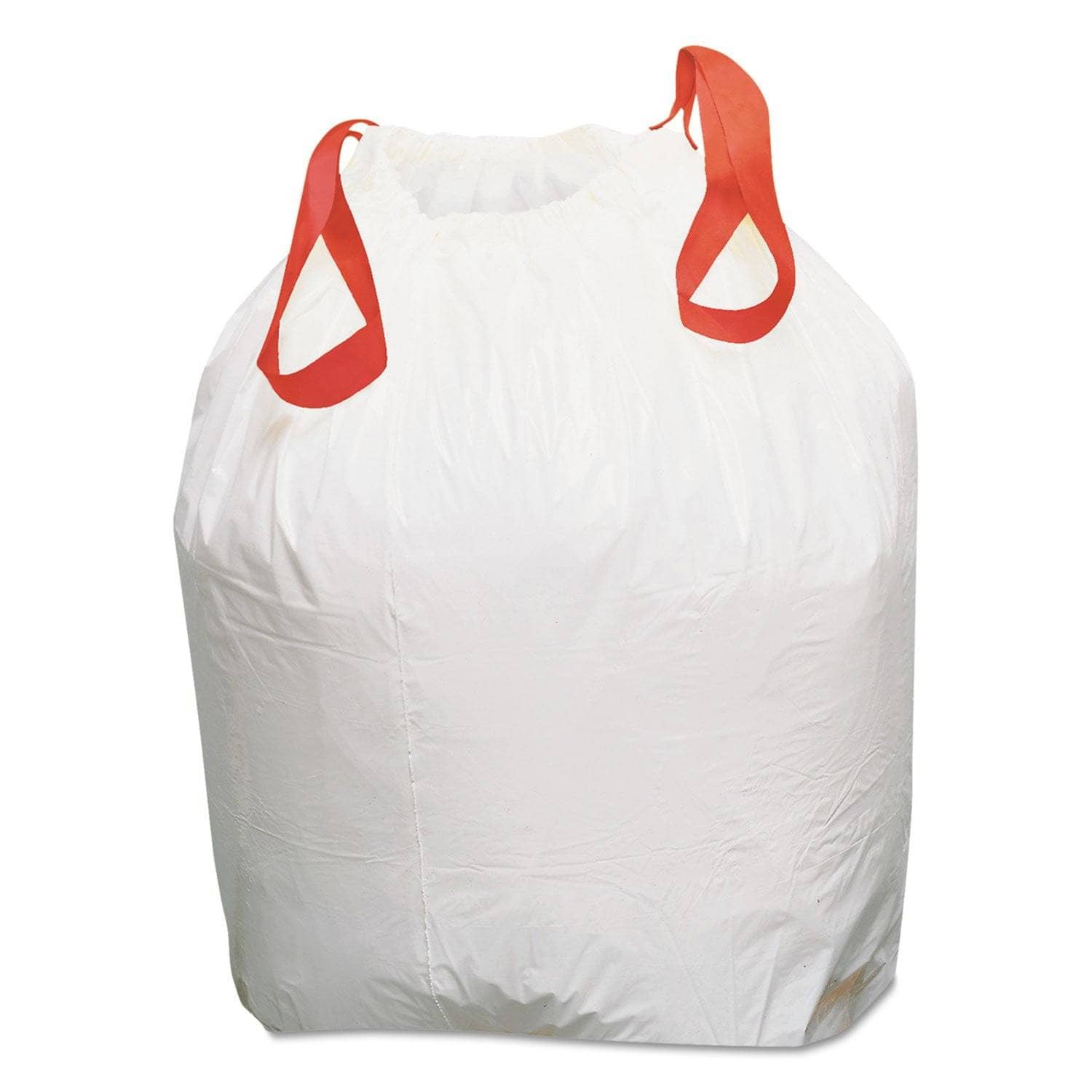 High - Quality Heavy - Duty Drawstring Trash Bags, 13 Gallon Capacity, 0.9 Mil Thickness, 24.5 X 27.38 Size, White Color, 200 Pieces per Box - WBI1DK200