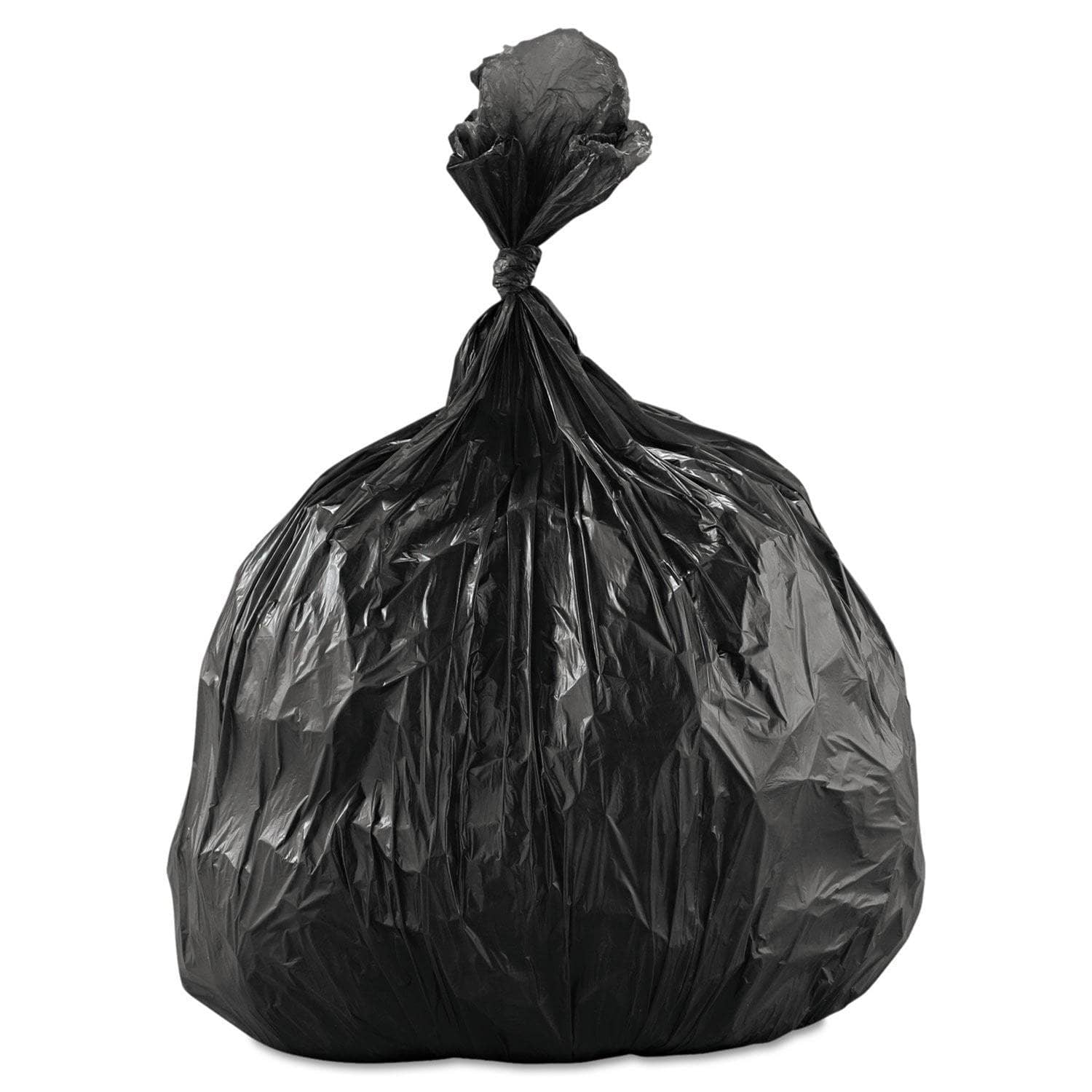 Boardwalk 16 Gal Black Low-Density Waste Can Liners, 0.35 Mil, 24 X 32, 500/Carton - BWK2432L
