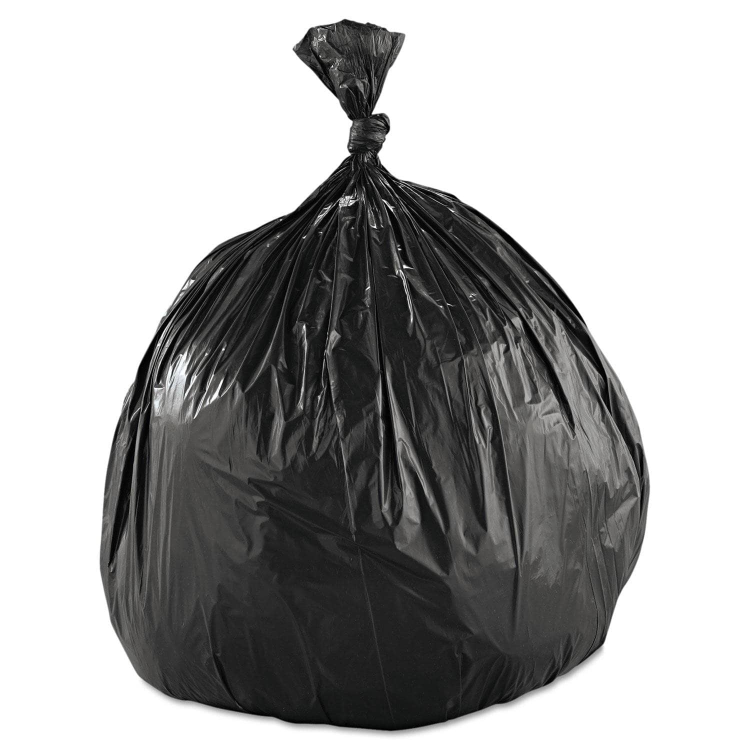 Boardwalk 56 Gal 1.2 Mil Black Low - Density Repro Can Liners, 100/Carton - BWK518