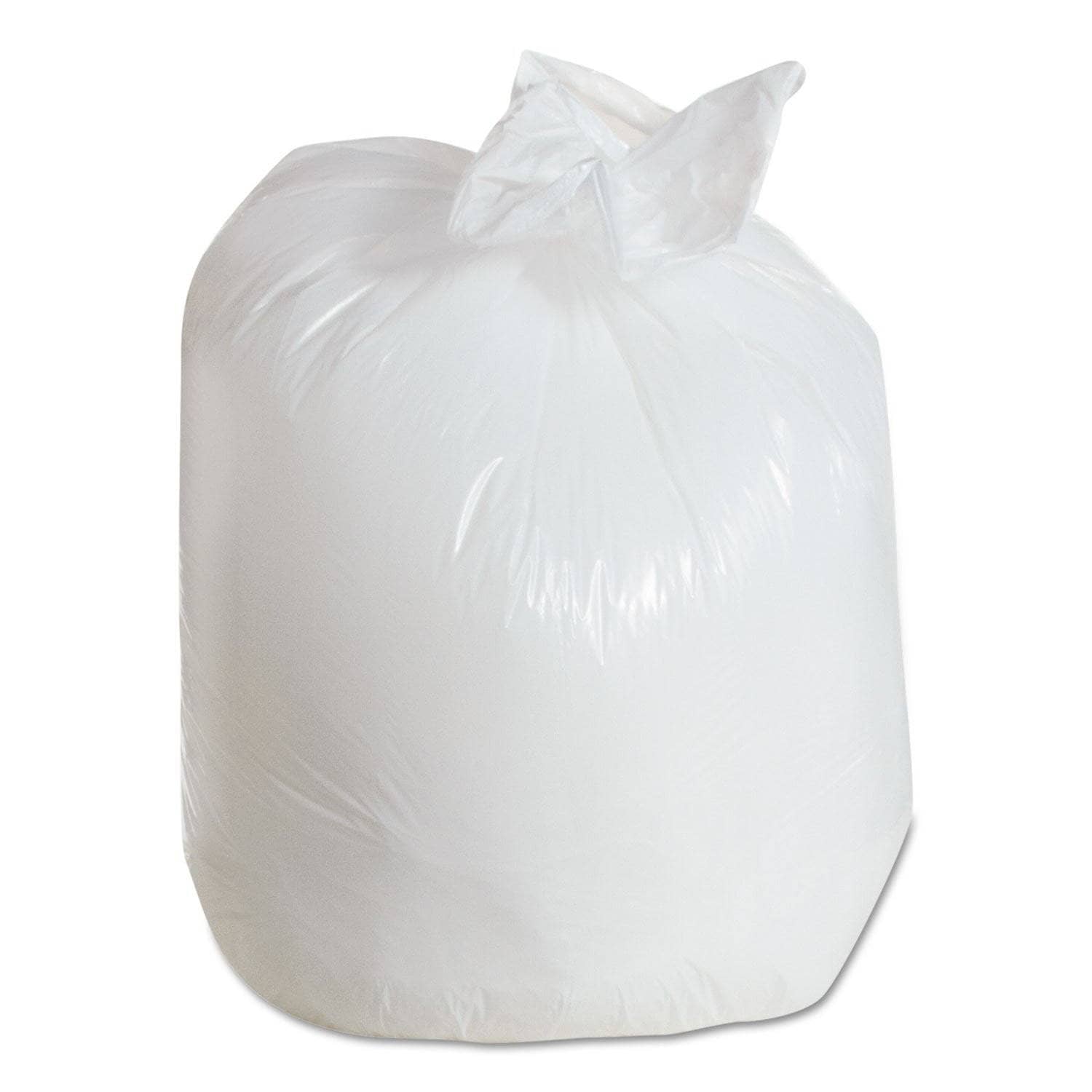 FlexSol 60 Gal 0.8 Mil Extra Heavy - Duty White Can Liners, 38 X 58, 100/Carton