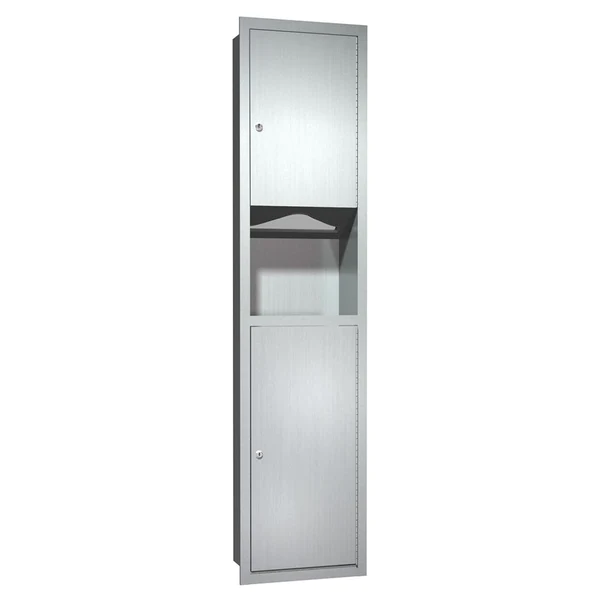 Stainless Steel Recessed-Mounted ASI 0467 Commercial Paper Towel Dispenser & Waste Receptacle