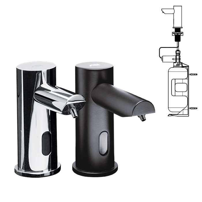 ASI 0394-6-1AC EZ Fill Independent 1L Foam Soap Dispenser with AC Power and Polished Finish (6 Pack with Remote Control)
