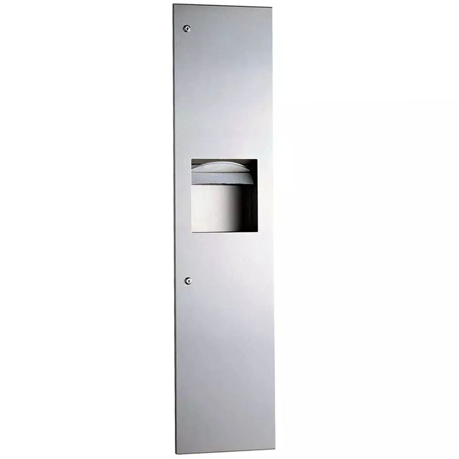 Bobrick B-3803 Commercial Combination Paper Towel Dispenser and Waste Receptacle with Recessed-Mounted Design in Satin-Finish Stainless Steel
