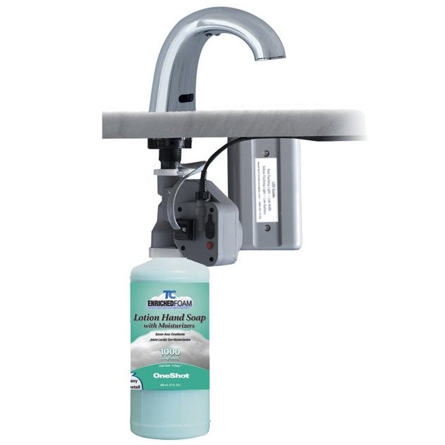 Bobrick B-8263.18 Starter Kit for Commercial Surface-Mounted Touch-Free Foam Soap Dispenser with 6-Inch Spout Length