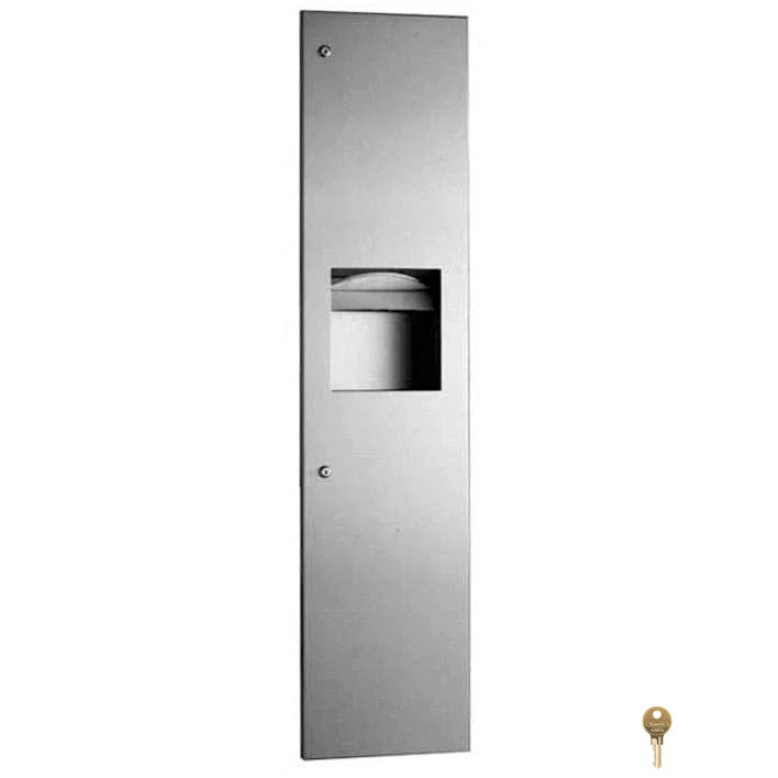Bobrick B-38034 Recessed-Mounted Stainless Steel Commercial Paper Towel Dispenser with Waste Receptacle