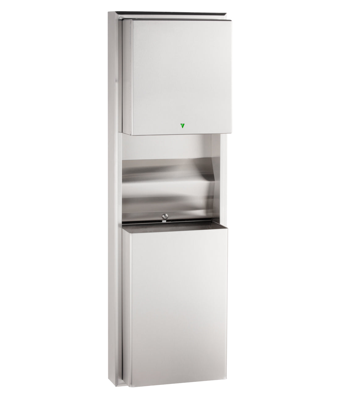 Bobrick B-3979 Surface-Mounted Stainless Steel Automatic Combo Paper Towel Dispenser & Waste Receptacle