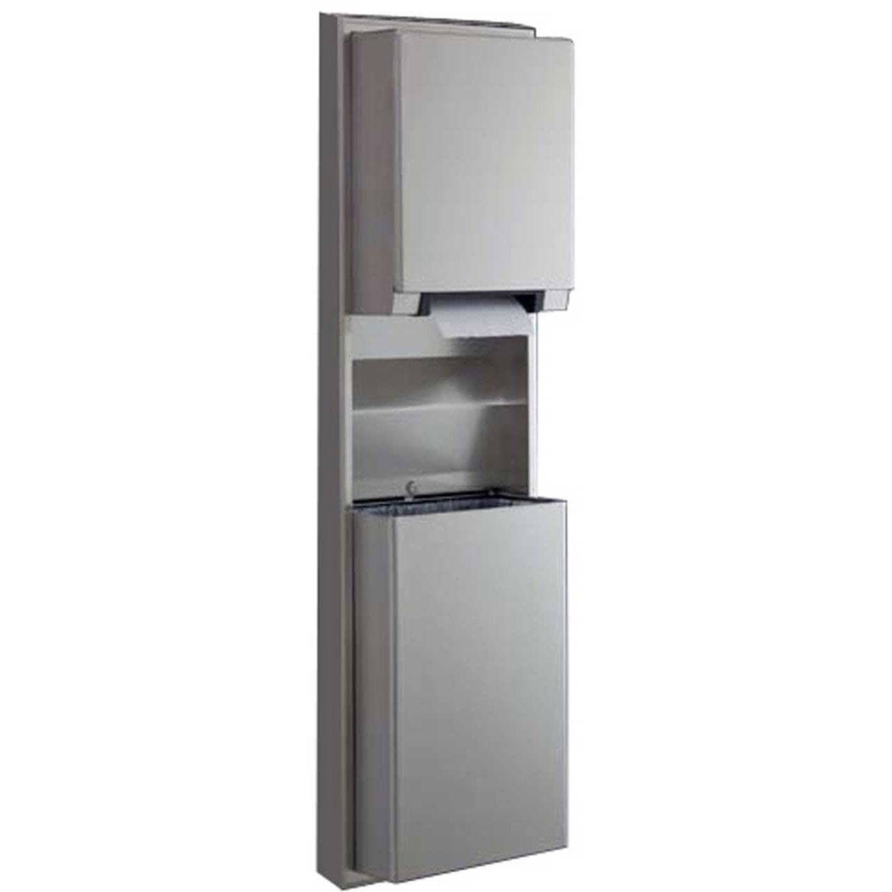 Bobrick B-3979 Surface-Mounted Stainless Steel Automatic Combo Paper Towel Dispenser & Waste Receptacle