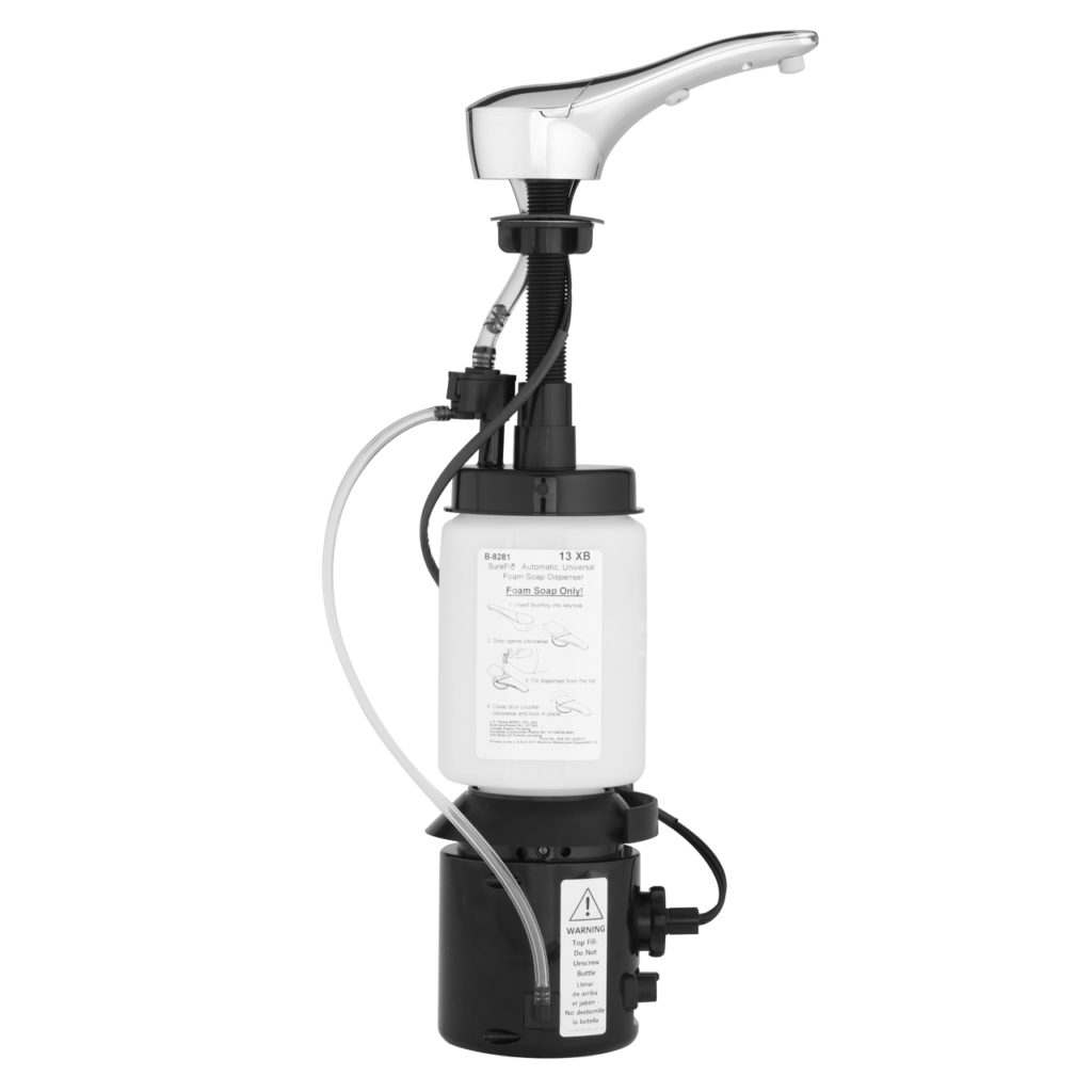 Bobrick B-8281 Automatic Top-Fill Bulk Foam Soap Dispenser in Chrome