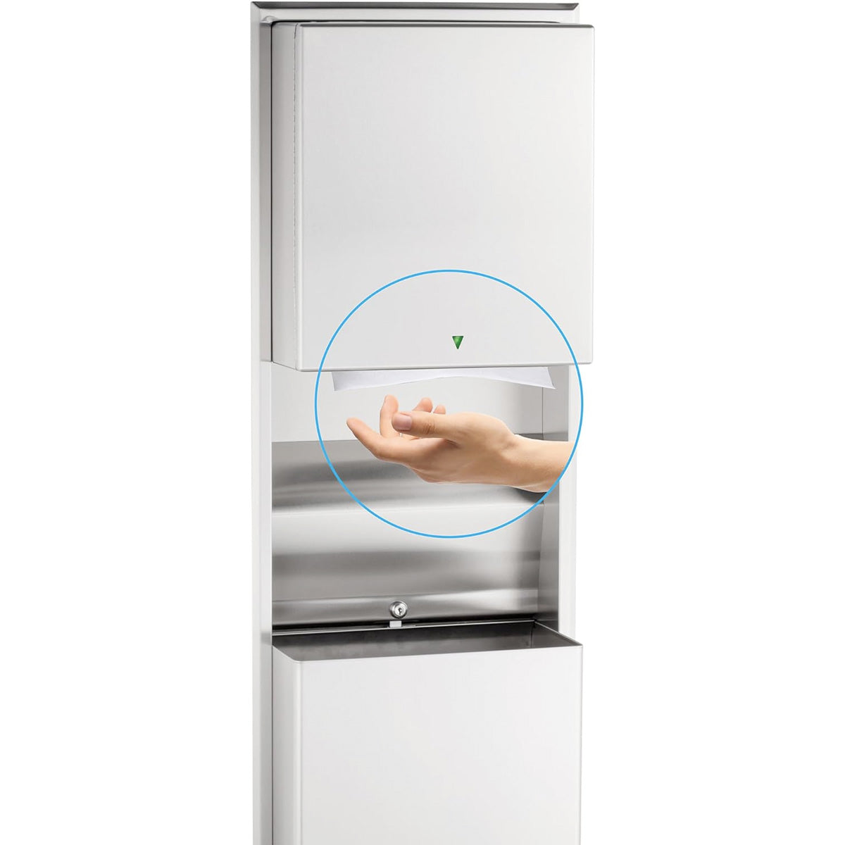 Bobrick B-3974 Recessed-Mounted Stainless Steel Auto Paper Towel Dispenser & Waste Receptacle