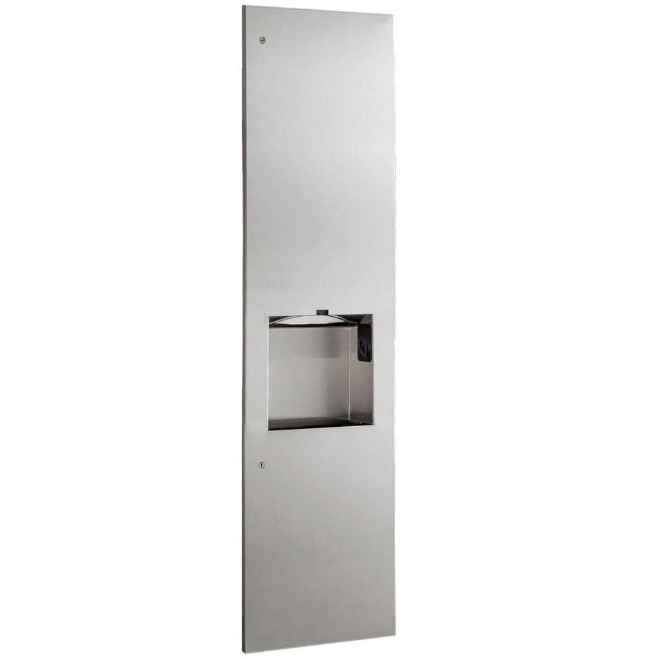 Bobrick B-38031 230V Electric Towel Dispenser with Hand Dryer and Waste Bin, 8-inch Recessed Design