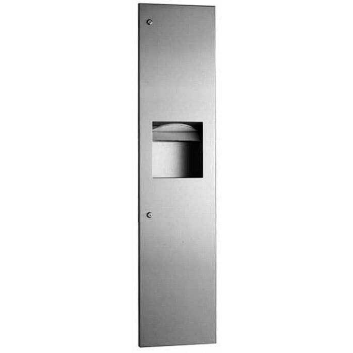 Bobrick B-38034 Recessed-Mounted Stainless Steel Commercial Paper Towel Dispenser with Waste Receptacle