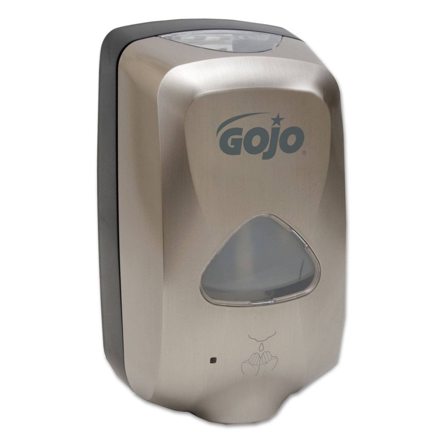 Gojo TFX 1200 Ml Touch Free Foam Hand Soap Dispenser with Brushed Metallic Finish, Dimensions 6 X 4 X 10.5 - GOJ279912EEU00