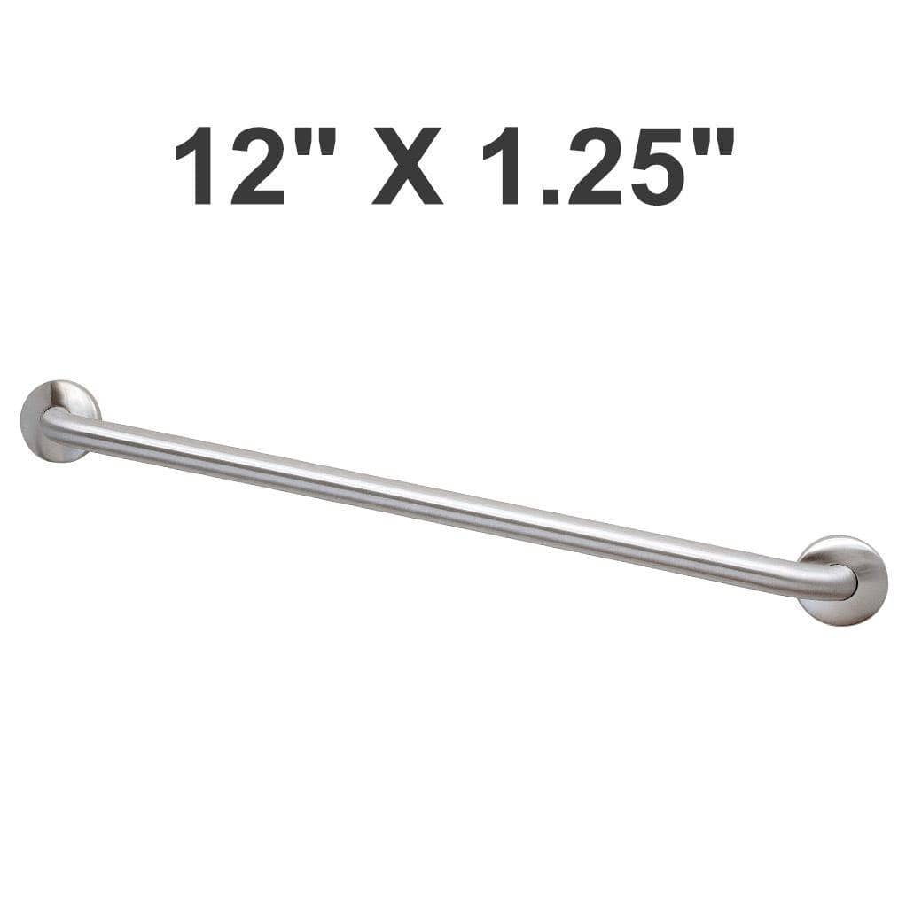 Bradley Commercial Stainless Steel Grab Bar - 12 Inches in Length with 1 - 1/4 Diameter (Model 8320 - 001120, 12 x 1.25)