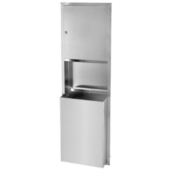 Alpine Space - Saving 2 - in - 1 Recessed Paper Towel Dispenser & Waste Receptacle ALP492